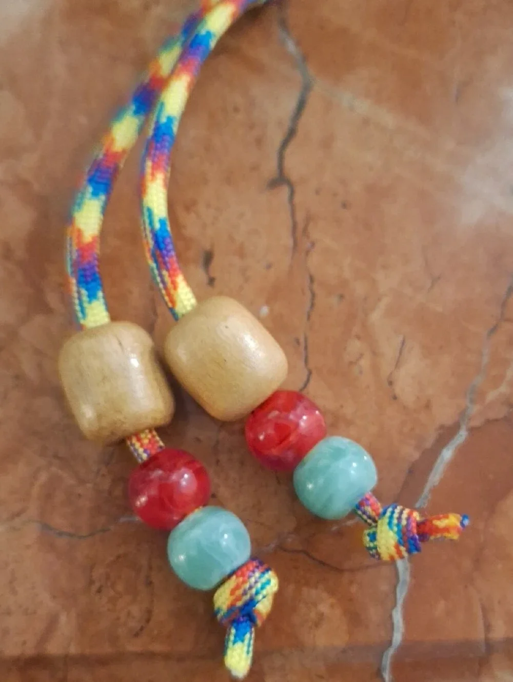 Boho Beaded Charm Tassel with Gold Heart